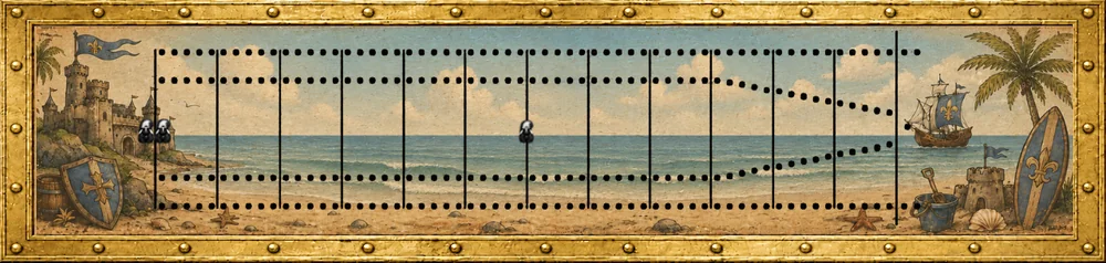 Beach cribbage board