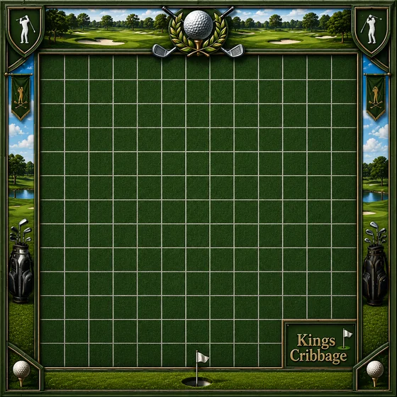 Golf Kings Cribbage board